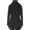 imageNautica Womens Soft Wool Blend Peacoat  Double Breasted Winter Coat with Detachable HoodBlack