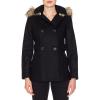 imageNautica Womens Soft Wool Blend Peacoat  Double Breasted Winter Coat with Detachable HoodOnyx