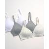 imageNautica Girls Training Bra  4 Pack6 Pack ACup Ribbed Molded Starter Bras for Teens with Adjustable Strap Sizes 30A36ALight Bleach HeatherWhiteMedium Grey Heather 6pk Molded