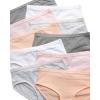 imageNautica Girls Underwear Briefs  10 Pack Comfort Stretch MidWaist Breathable Cotton Underwear Panties for Girls Sizes412Pink FrostWhitePale PeachLight Bleach HeatherGrey Heather