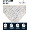 imageNautica Girls Underwear Briefs  5 Pack Comfort Stretch MidWaist Breathable Cotton Underwear Panties for Girls 412NavyStripeRose StripeHeather Grey