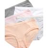 imageNautica Girls Underwear Briefs  5 Pack Comfort Stretch MidWaist Breathable Cotton Underwear Panties for Girls 412Pink FrostWhitePale PeachLight Bleach HeatherGrey Heather