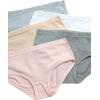 imageNautica Girls Underwear Briefs  5 Pack Comfort Stretch MidWaist Breathable Cotton Underwear Panties for Girls 412PinkGreyWhiteHeather Grey