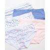 imageNautica Girls Underwear Briefs  5 Pack Comfort Stretch MidWaist Breathable Cotton Underwear Panties for Girls 412StripePinkStonewashWhite Print Logo