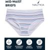imageNautica Girls Underwear Briefs  5 Pack Comfort Stretch MidWaist Breathable Cotton Underwear Panties for Girls 412StripePinkStonewashWhite Print Logo