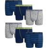 imageNautica Boys Stretch Performance Boxer Briefs 36 Pack  Breathable Underwear for Boys 618Flag Icon PrintDeep NavyStripe6pk