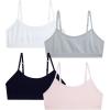 imageNautica Girls Training Bra  2 Pack4 Pack Seamless Padded Bralette Underwear for Girls with Removable Pads Sizes SXLPinkWhiteHeather GreyBlue4pk