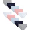 imageNautica Girls Underwear Briefs  10 Pack Comfort Stretch MidWaist Breathable Cotton Underwear Panties for Girls Sizes412PrintLight Grey HeatherPowder PinkLight Blue
