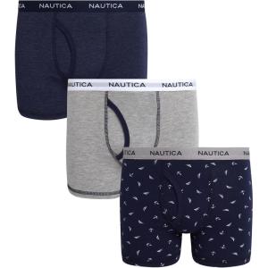 imageNautica Boys Boxer Briefs  36 Pack Comfort Stretch Cotton Kids Underwear Boxers for Boys with Contour Pouch Sizes 618NavyHeather GreyNavy Heather3pk