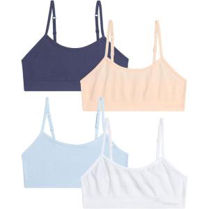 imageNautica Girls Training Bra  2 Pack4 Pack Seamless Padded Bralette Underwear for Girls with Removable Pads Sizes SXLBlueDark BlueWhitePale Peach4pk