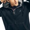 imageNautica Mens Anchor Fleece FullZip HoodieTrue Black
