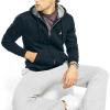 imageNautica Mens Anchor Fleece FullZip HoodieTrue Black