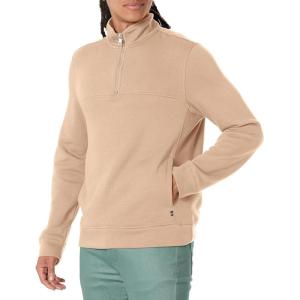 imageNautica mens Quarterzip SweatshirtMilitary Tan