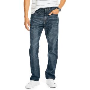 imageNautica Jeans Mens Straight Light Cross Hatch JeanNorth Sea Canal Wash