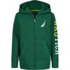 imageNautica boys Long Sleeve Fleece Full Zip Hoodie Comfortable Relaxed FitJclass Evergreen