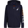 imageNautica boys Long Sleeve Fleece Full Zip Hoodie Comfortable Relaxed FitJclass Sport Navy