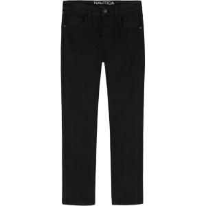imageNautica Boys Classic Fit Straight Leg Denim Jeans 5Pocket Style Zipper Fly ampamp Button ClosureBlack