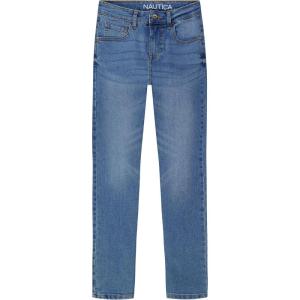 imageNautica Boys Classic Fit Straight Leg Denim Jeans 5Pocket Style Zipper Fly ampamp Button ClosureCaravel