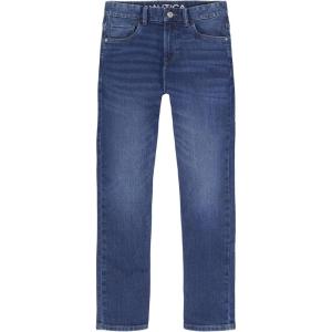 imageNautica Boys Classic Fit Straight Leg Denim Jeans 5Pocket Style Zipper Fly ampamp Button ClosureMarine Blue
