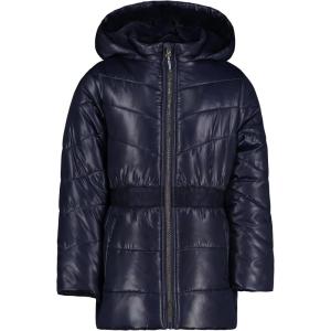 imageNautica Girls Heavyweight Hooded Winter Puffer Coat with Full Length ZipperPeacoat Sparkle