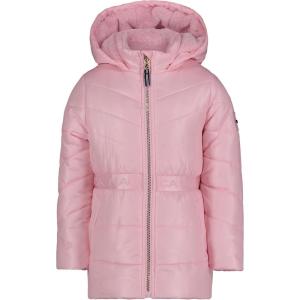 imageNautica Girls Heavyweight Hooded Winter Puffer Coat with Full Length ZipperPink Sparkle