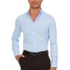 imageNautica Slim Fit Mens Dress Shirts Long Sleeve Performance Polyester Fabric Wrinkle Free 4Way StretchLight Blue