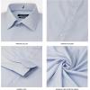 imageNautica Slim Fit Mens Dress Shirts Long Sleeve Performance Polyester Fabric Wrinkle Free 4Way StretchLight Blue Micro