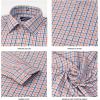 imageNautica Slim Fit Mens Dress Shirts Long Sleeve Performance Polyester Fabric Wrinkle Free 4Way StretchOrange and Blue Plaid