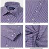 imageNautica Slim Fit Mens Dress Shirts Long Sleeve Performance Polyester Fabric Wrinkle Free 4Way StretchPurple and Blue Check