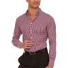 imageNautica Slim Fit Mens Dress Shirts Long Sleeve Performance Polyester Fabric Wrinkle Free 4Way StretchRed Plaid