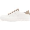 imageNautica Womens LaceUp Fashion Sneakers  LowTop Casual Walking ampamp Tennis Shoes with Platform or Regular HeelKildatewhite Taupe