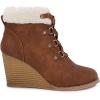 imageNautica Womens Wedge Boot  Casual Fashion High Heel SlipOn Ankle BootiesTan Galva