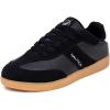 imageNautica Womens Sneakers  Casual LaceUp Low Top Tennis Shoes with Vegan Leather and Suede Design Classic Gum Sole Comfort TrainersBlackkeota