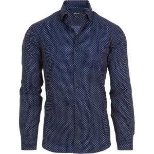 imageNautica Slim Fit Mens Dress Shirts Long Sleeve Performance Polyester Fabric Wrinkle Free 4Way StretchNavy Anchor