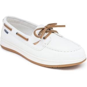 imageNautica Womens Casual Boat Shoes MocToe Loafers with Cushioned Insole Deck Fashion SneakerWhite