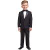 imageNautica BabyBoys 4Piece Tuxedo with Dress Shirt Bow Tie Jacket and PantsBlack Tuxedo