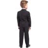 imageNautica BabyBoys 4Piece Tuxedo with Dress Shirt Bow Tie Jacket and PantsBlack Tuxedo