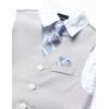 imageNautica Boys 4Piece Formal Suit Set with Vest Pants Collared Dress Shirt and TieGrey Mouse