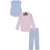 imageNautica Boys 4Piece Formal Suit Set with Vest Pants Collared Dress Shirt and TieIce Bay