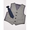 imageNautica Boys 4Piece Formal Suit Set with Vest Pants Collared Dress Shirt and TieLight Grey