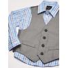 imageNautica Boys 4Piece Formal Suit Set with Vest Pants Collared Dress Shirt and TieLight Grey