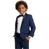 imageNautica Boys 4Piece Tuxedo Set with Dress Shirt Bow Tie Jacket and PantsBlue Tuxedo