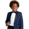 imageNautica Boys 4Piece Tuxedo Set with Dress Shirt Bow Tie Jacket and PantsBlue Tuxedo