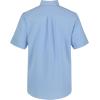 imageNautica Boys School Uniform Short Sleeve ButtonDown Oxford Shirt Chest Pocket Breathable FabricOx Blue Performance