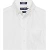 imageNautica Boys School Uniform Short Sleeve ButtonDown Oxford Shirt Chest Pocket Breathable FabricWhite