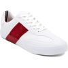 imageNautica Mens Casual Shoe Classic LaceUp Low Top Loafer Fashion Sneaker  in Medium ampamp Wide Width SizesWhiteRed