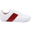 imageNautica Mens Casual Shoe Classic LaceUp Low Top Loafer Fashion Sneaker  in Medium ampamp Wide Width SizesWhiteRed