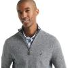 imageNautica Mens Navtech QuarterZip SweaterMarled Grey Heather