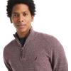 imageNautica Mens Navtech QuarterZip SweaterMarled Zinfandel