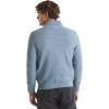 imageNautica Mens Navtech QuarterZip SweaterTextured Achor Blue Heather